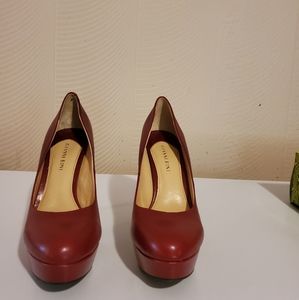 Ferrari Red Platform Pumps